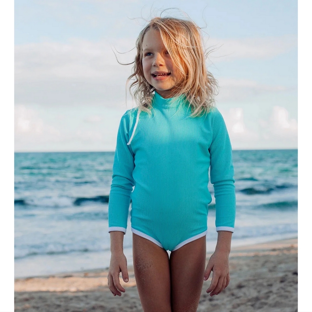 Lain Snow Lain Mini Rashguard In BlueSZ 2/3 NWOT